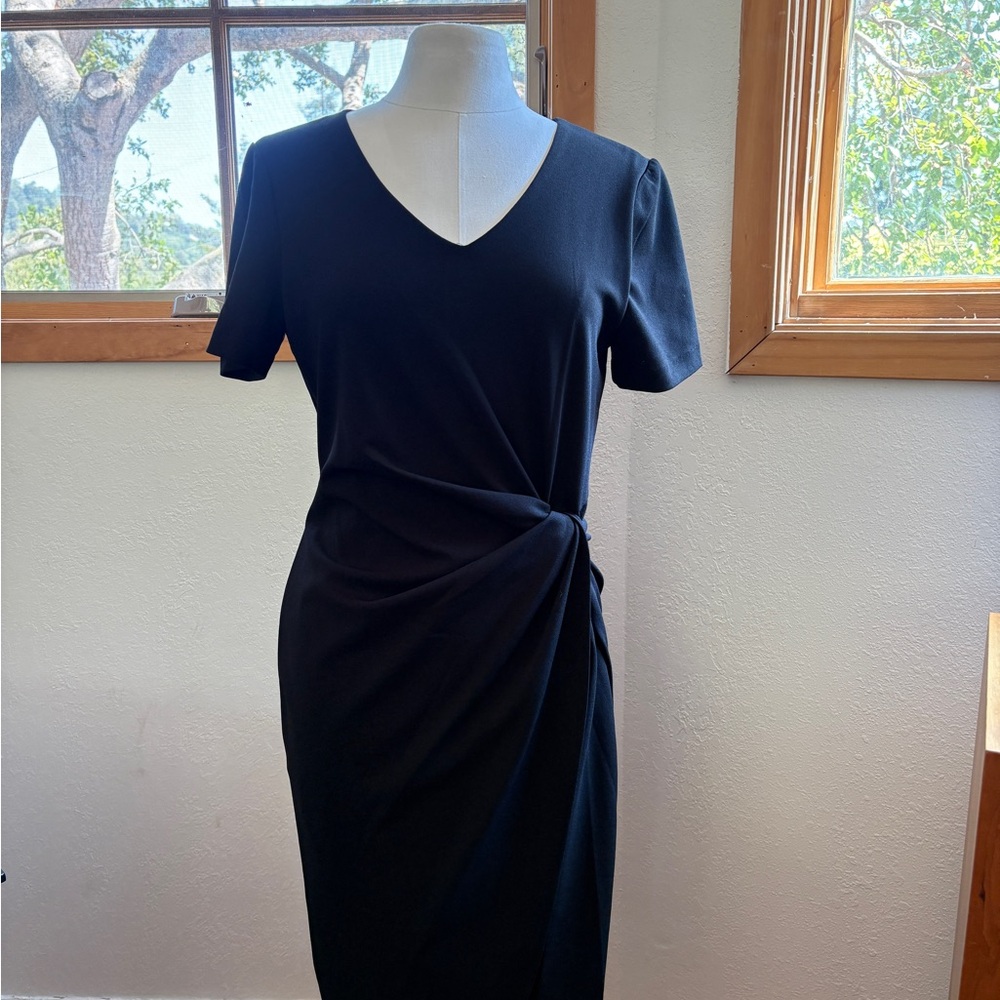 Tahari ASL Black Midi Dress